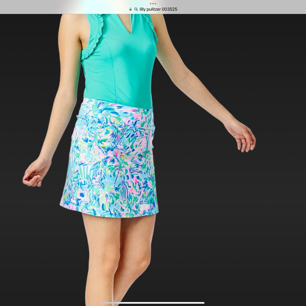 Lilly Pulitzer size 8 Monica Golf skort UPF 50 in Blue Ibiza Cabana.  Like new.